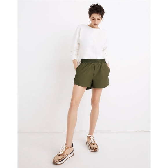 MADEWELL | MWL Allways Pull On Shorts Size Small NWT Kale Green - Picture 1 of 11